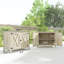 Armoire de rangement en bois pour l'extérieur, remise de jardin, remise de jardin avec tablette et portes doubles