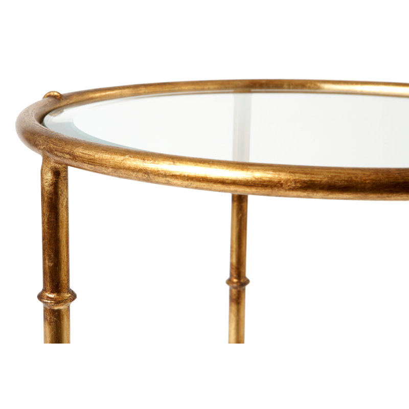 Roseann Glass Top End Table