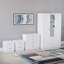 Tayce 4 Piece Bedroom Set (2 Drawer Bedside Chest, 4 Drawer Chest, 3 Door 2 Drawer Mirrored Wardrobe)-1541604598