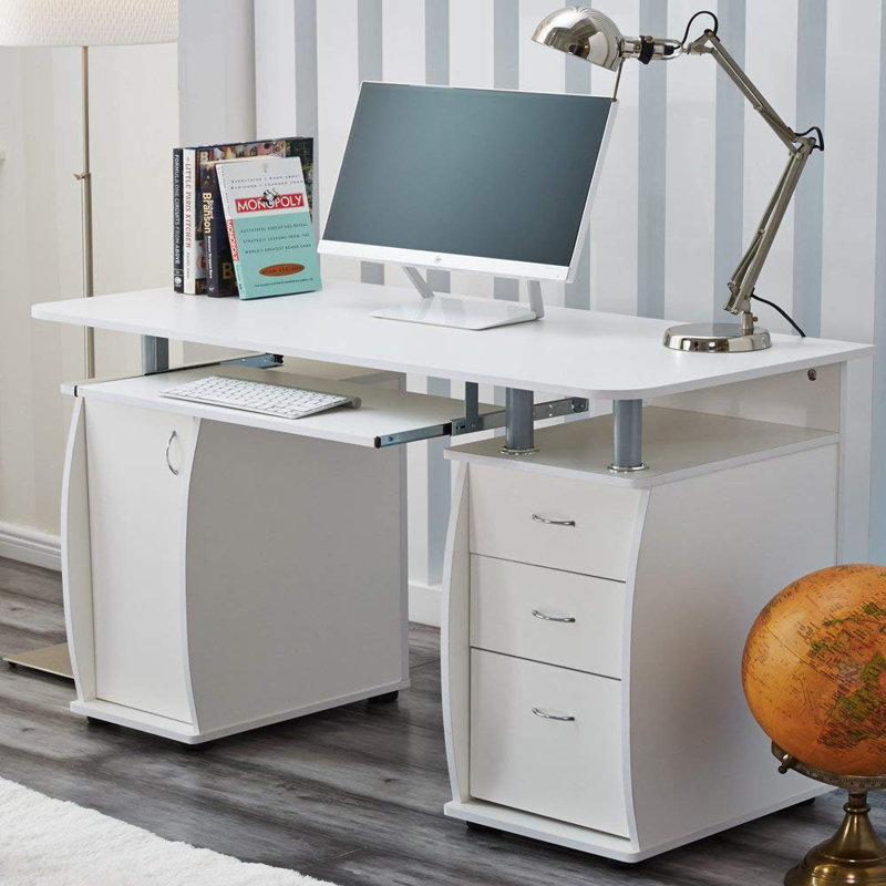 Asmahan Computer Desk, White