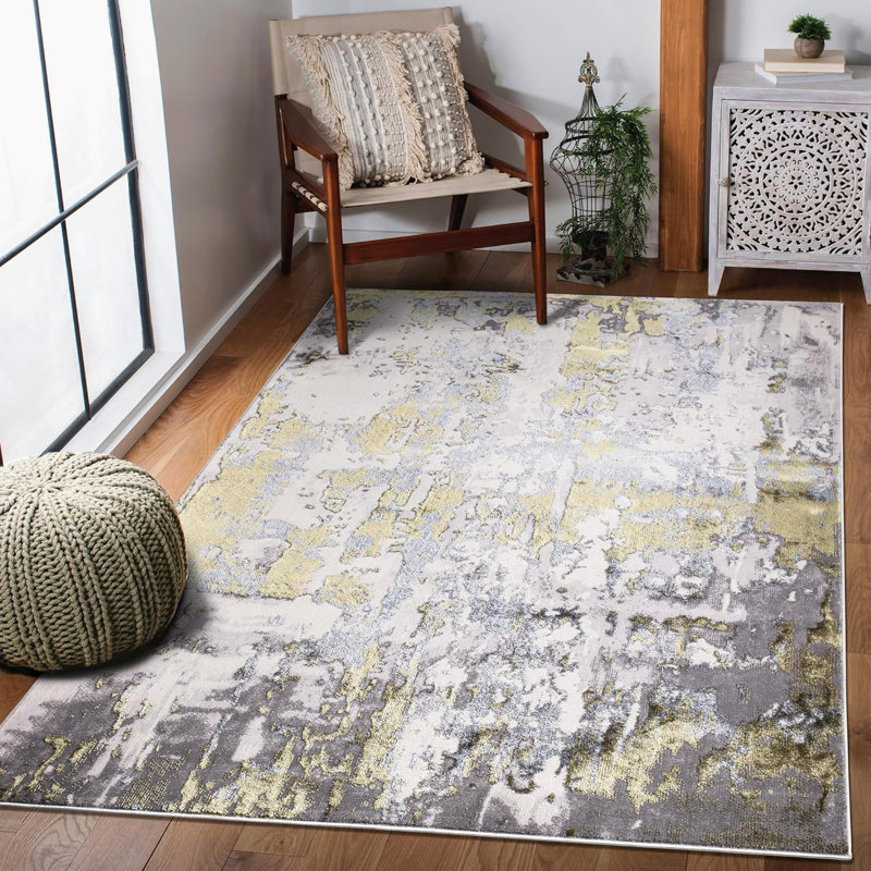 Toshia Abstract Area Rug, Rectangle 60 x 110cm