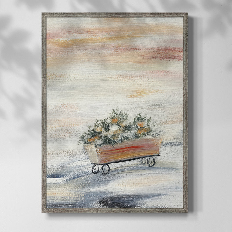 Christmas Holiday Art CCXLI Framed Print - Solid Wood, 11" H x 9" W