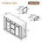 51.2"Modern Sideboard Buffet With Power Outlet, 5 Drawers & 2 Doors, Kitchen Storage Cabinet-1687309218