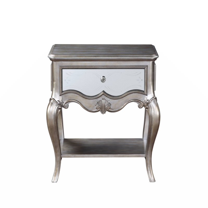 Table de chevet 1 tiroir en gris