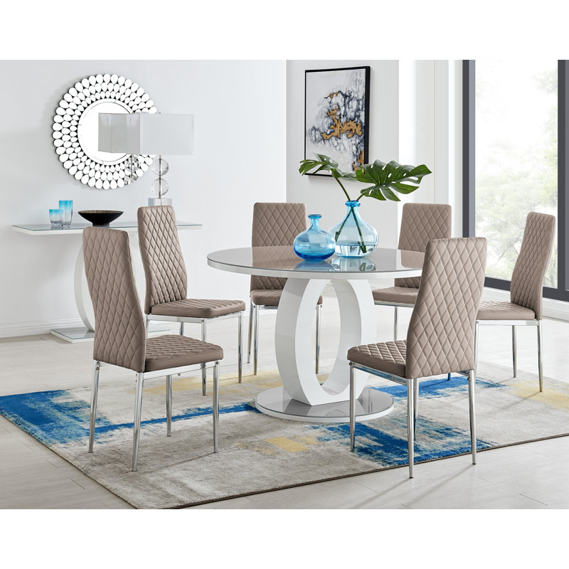Scottsmoor 6 - Person Dining Set, Grey, Cappuccino