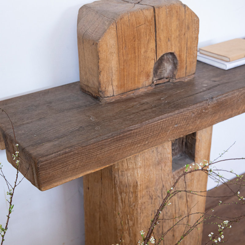 Nordic-style modern solid wood console table