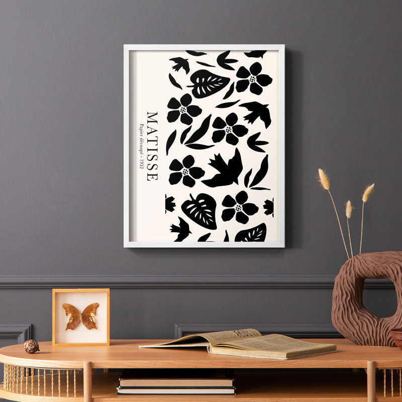 Matisse CCLX III, reproduction encadrée - bois massif, Blanc, H 28 po x l 22 po