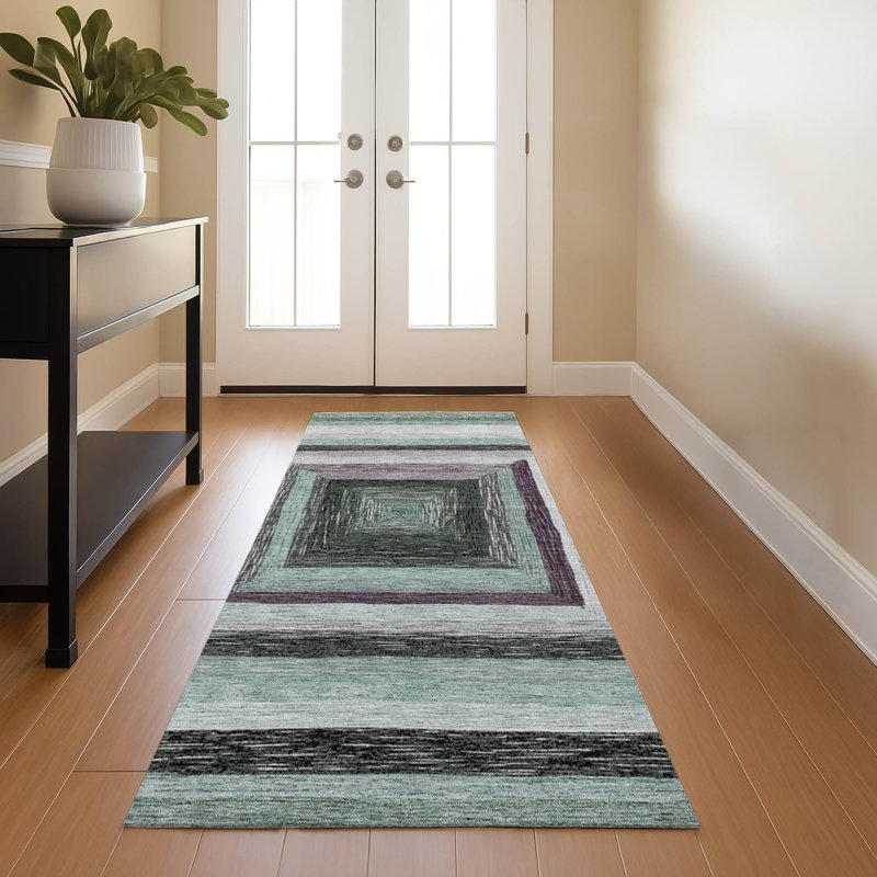 Premium Machine Washable Millbrook AMF1957 Geometric Rug, Runner 2'3" x 7'6"