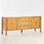 Retro-Style Solid Wood Sideboard