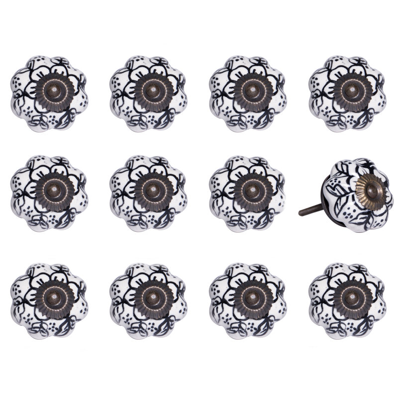 Hand Painted Flower Novelty Knob Multipack