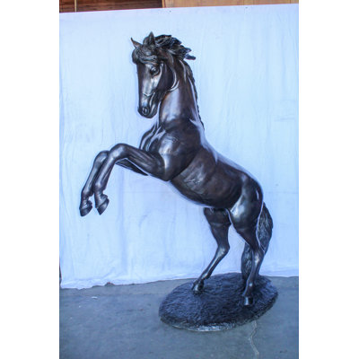 Statue en bronze grandeur nature, art équestre 72 po x 34 po x H 83 po Nifao Collection