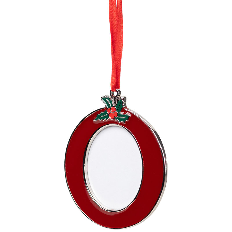 Ornement de Noël en forme de couronne de baies de houx - 3,25 po