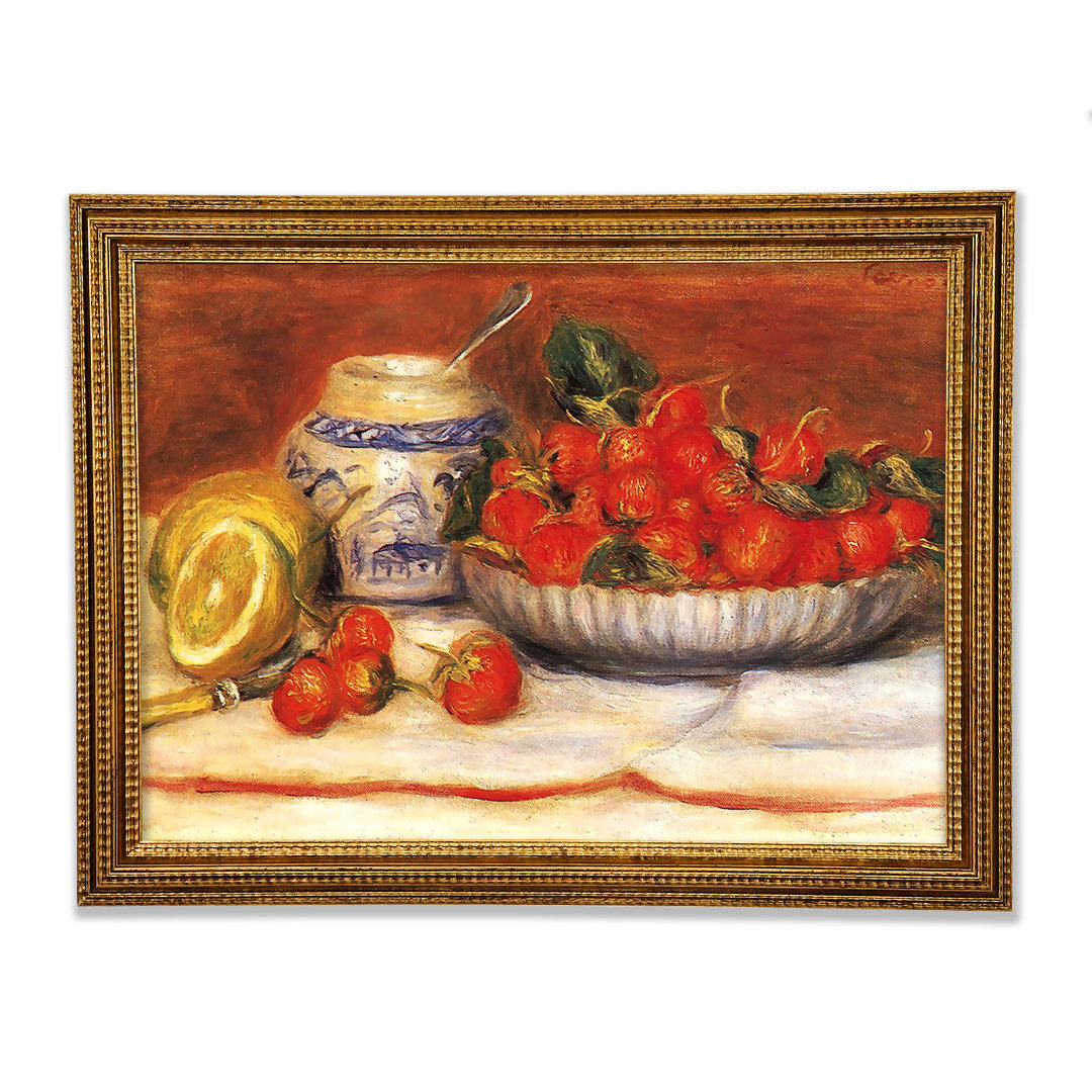 Schale mit Erdbeeren von Renoir - Einzelne Bilderrahmen Kunstdrucke