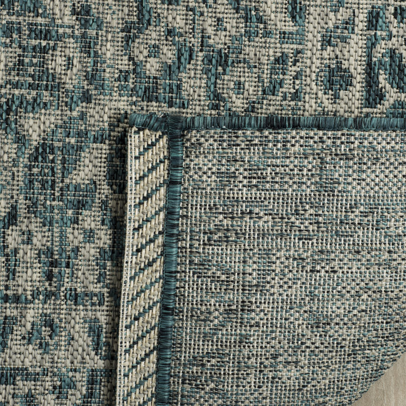 Amedee Performance Oriental Indoor/Outdoor Area Rug, Rectangle 4' x 5'7"