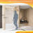 Frameless Single Sliding Shower Door  56-60 "W, 1/4 "(6 Mm) Clear Tempered Glass, Explosion Proof Film, Stainless Steel Handle Square Tube Track-118574642