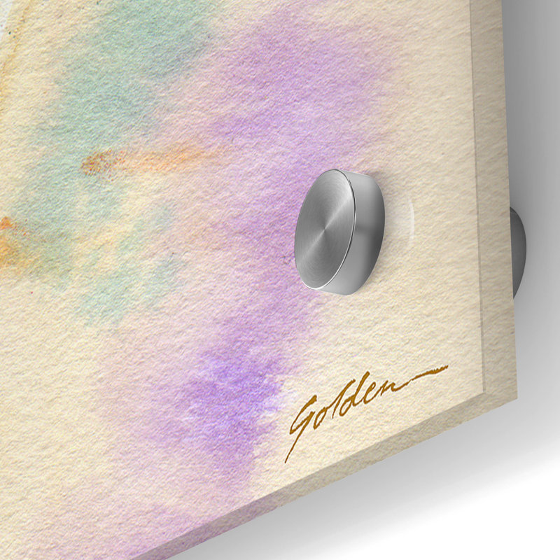 «Pink Whisper» par Sheila Golden, art mural en verre acrylique, H 36 po x l 36 po x P 0,2 po