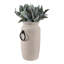 Tiyler Pottery Ecomix Vase With Metal Side Handles And Boho-Inspired Silhouette-521581094