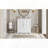 Solid Wood Bathroom Vanity with Ceramic Sink Shelf Divider-420264687