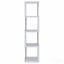 Bibliothèque blanche et chrome à 4 niveaux