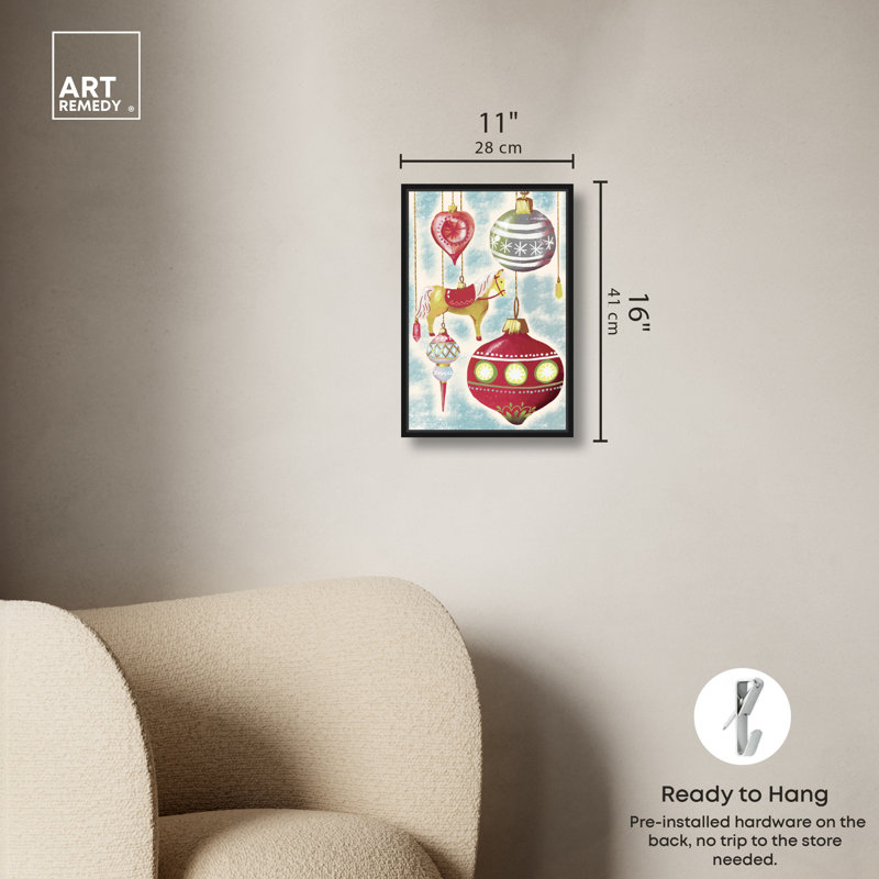 «Ranch Ornaments Canvas» par Western Allium Way, Cadre noir, H 16 po x l 11 po