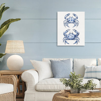 Toile de crabes Toile rétro, design par lettré et doublé
