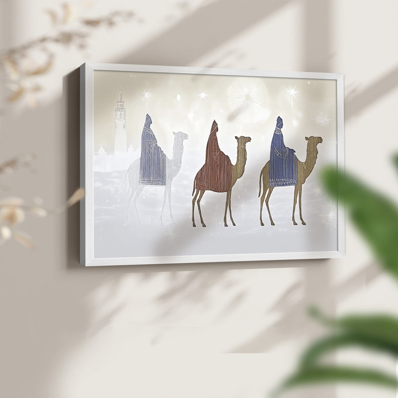 Art de Noël - XXVI - reproduction encadrée - réarmable, H 8 po x l 10 po, Blanc