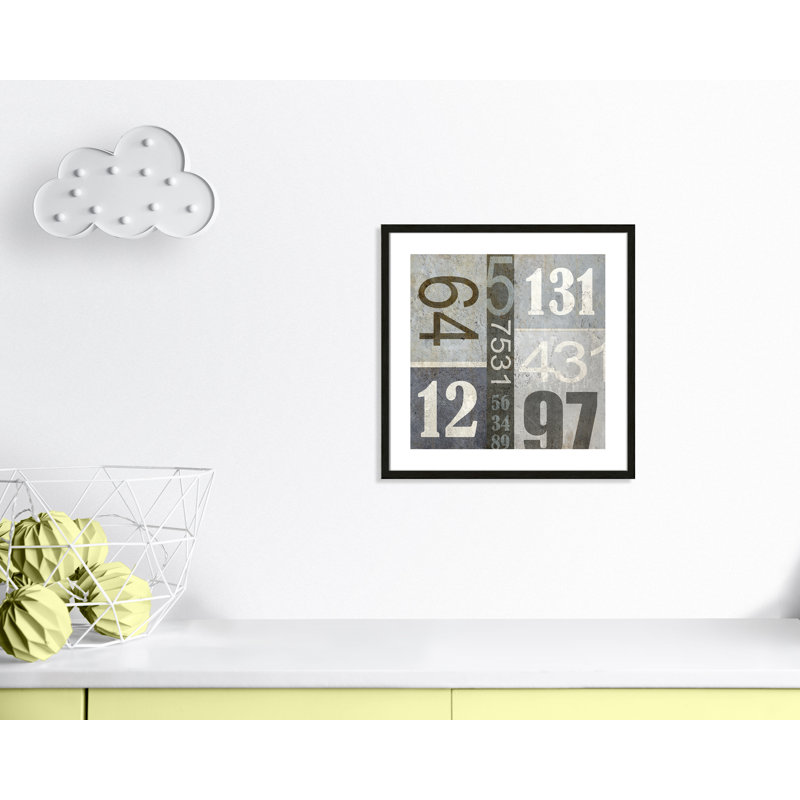 Art numérique encadré, H 22,5 po x l 22,5 po x P 1,18 po, Encadré de boîte noir