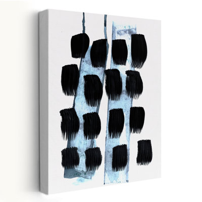 Noir, blanc, bleu, art abstrait