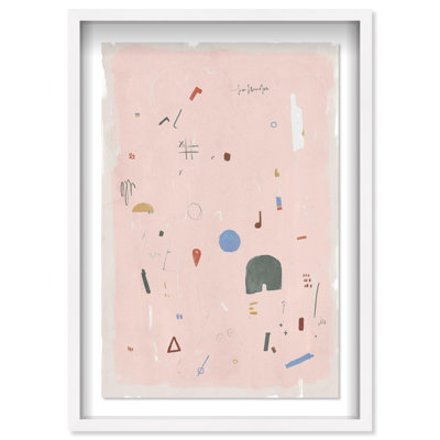 Oliver Gal Pieces of Me Blush Abstract - Luxury Shadowbox Framed Wall Art