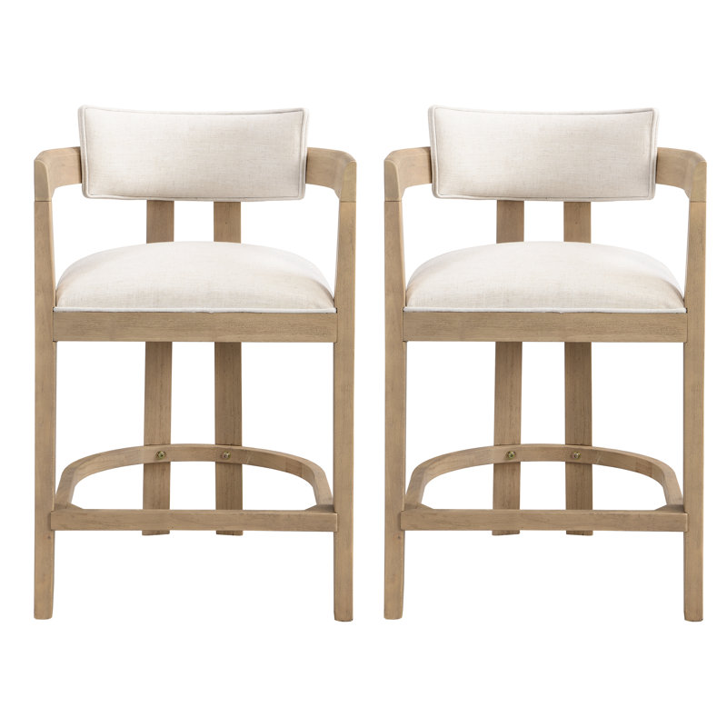 Hokku Designs Evesham 26" Wood Upholstered Barstools
