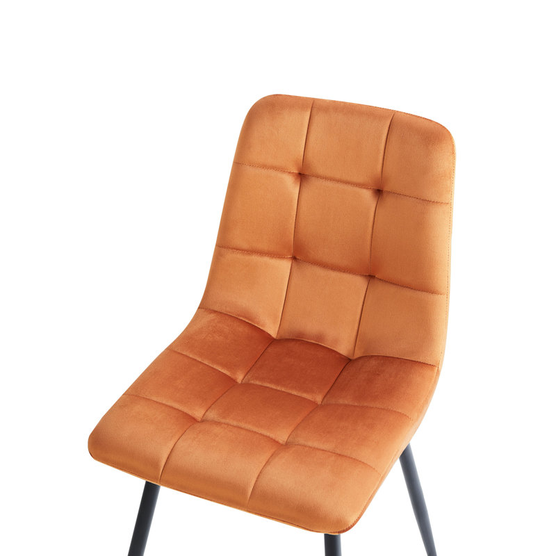 POWELL 43cm H Velvet Upholstered Side Chair, Orange