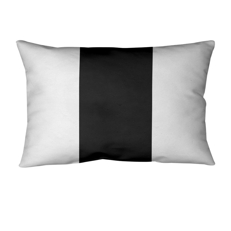 Housse de coussin lombaire Atlanta, Las Vegas, Noir / blanc
