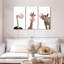 Ensemble de 3 animaux rigolos sur toile-5978625
