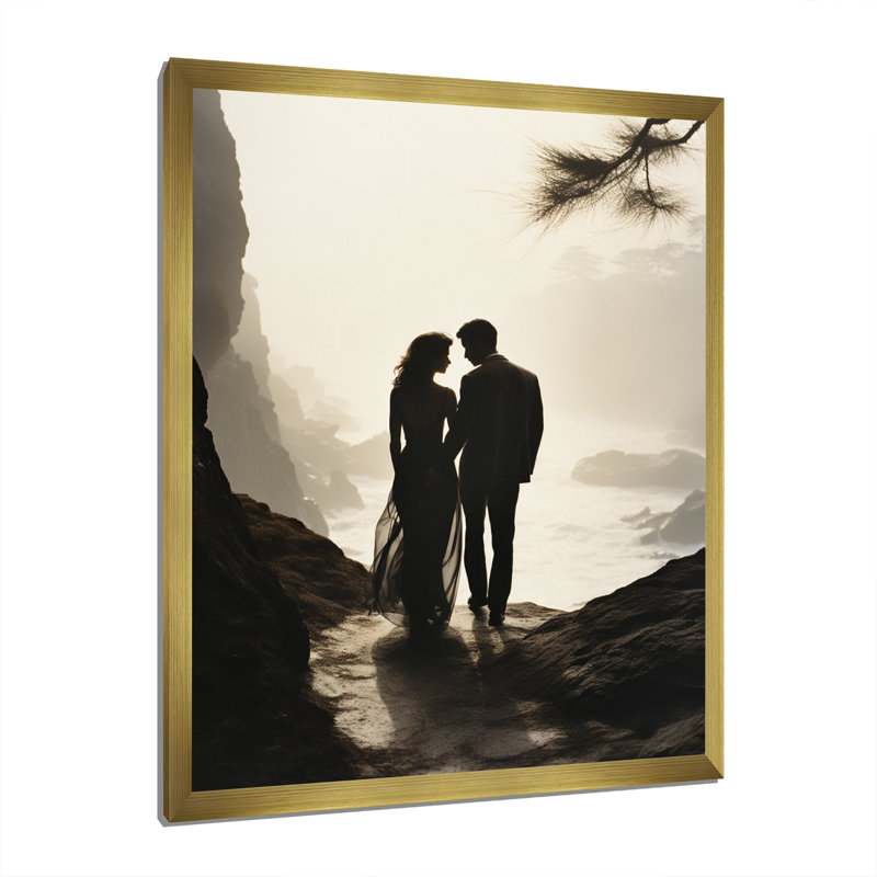 «Beach Photo Loves II», reproduction sur toile, H 20 po x l 12 po x P 1 po, Or