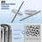 Corner Shower Caddy Tension Pole - Silver - 4-Tier Rustproof Stainless Steel Shower Organizer, Adjustable Floor-Standing Bathroom Shelves For Bathtub & Shampoo Storage