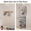 Armoire à chaussures à miroir avec 3 tiroirs rabattables