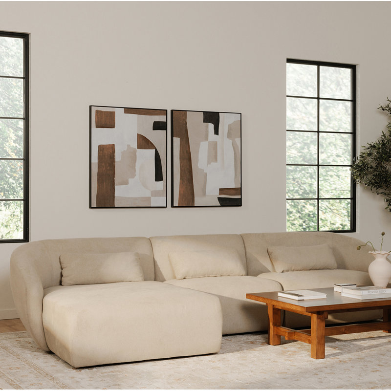 Anson Right Arm Facing Chaise, Warm White