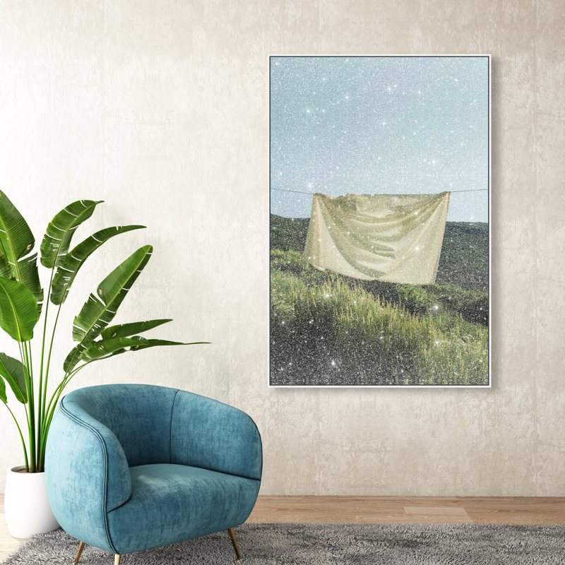 Floating Cotton I Print by Oliver Gal, 37"H x 25"W, White Floater Frame