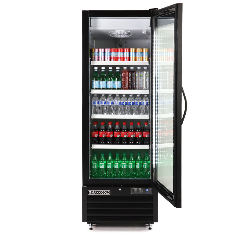 Maxx Cold 27" Glass Door Merchandiser Refrigerator, Single Door