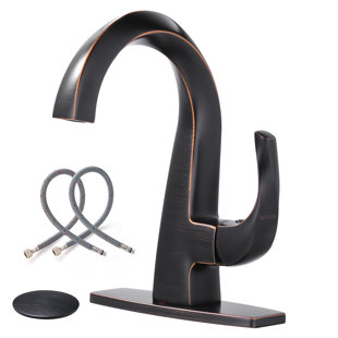 Single-Hole Single-handle Bathroom Faucet with Drain Assembly