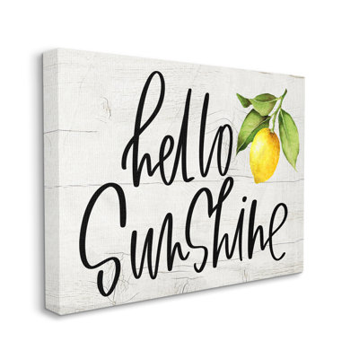 «Hello Sunshine Expression Soft Country Lemon Branch», art textuel