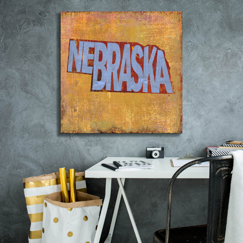 'Nebraska' by Art Licensing Studio Canvas Wall Art