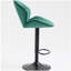 Ensemble de tabourets de bar - Tabouret réglable en hauteur avec dossier et repose-pieds, adapté à la cuisine, au bar - Vert