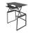  40 in. Black Height Adjustable Standing Desk with Floor Stand and Gas Spring Assist Keyboard Tray Platform