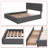 Modern Minimalist Upholstered Platform Bed With Two Drawers And A Hidden Pull-Out Bed-1230155613