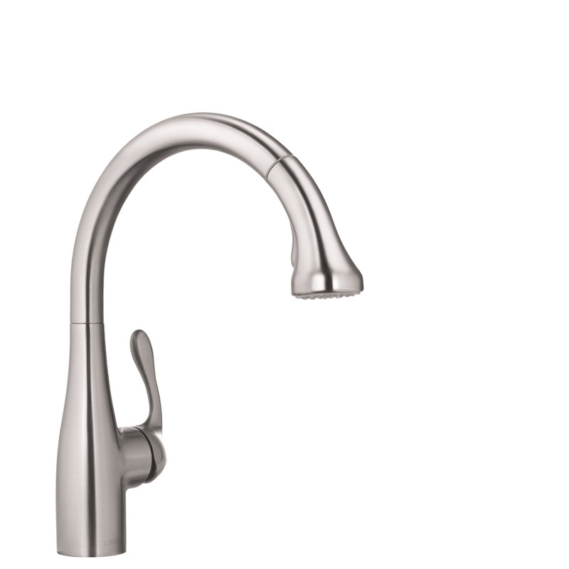 Robinet de bar coulissant Allegro E, Acier optique, 2,2 gallons par minute