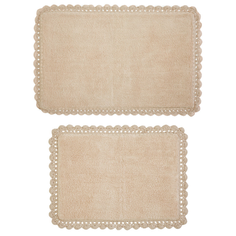 Fromma Cotton Blend Bath Rug, Pale Blush