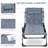 Outsunny Padded Folding Chaise Lounge Chair, Outdoor 6-Level Reclining Camping Tanning Chair With Headrest For Beach, Yard, Patio, Pool, Gray-295569157