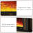 Black Solid + Manufactured Wood Freestanding Fireplace-466925143
