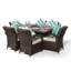 Karas 6 - Person Patio Dining Set Umbrella Hole Included Rectangular Table with Cushions Included-39926016